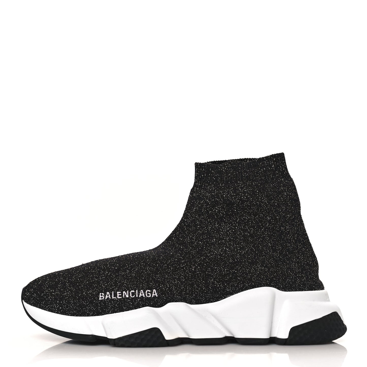 Knit Metal Womens Speed Sneakers 39 Black Gold