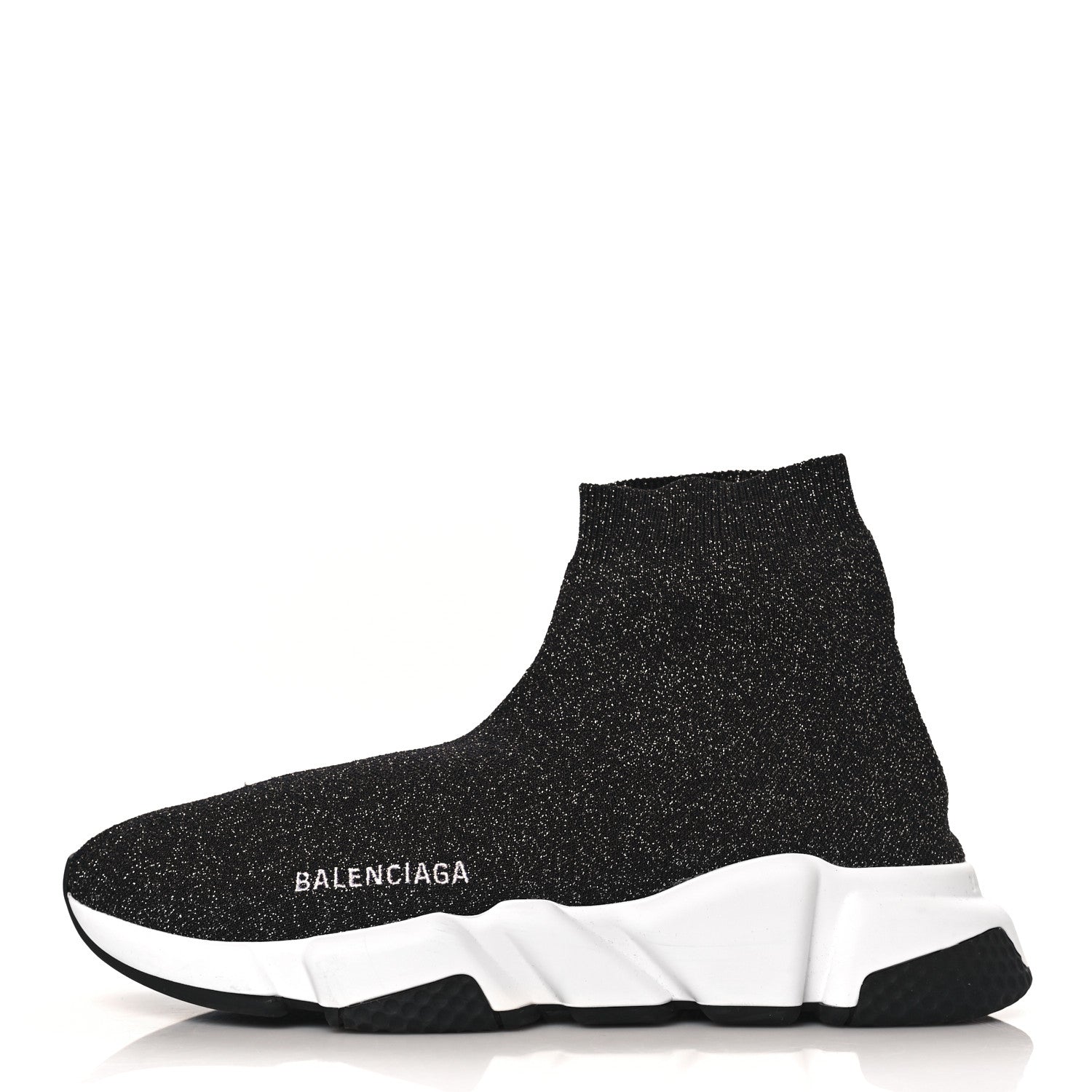 Balenciaga Knit Metal Womens Speed Sneakers 39 Black Gold 1 of 9