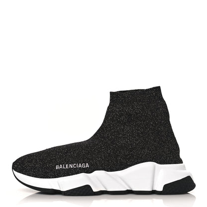 Balenciaga Knit Metal Womens Speed Sneakers 39 Black Gold 1 of 9