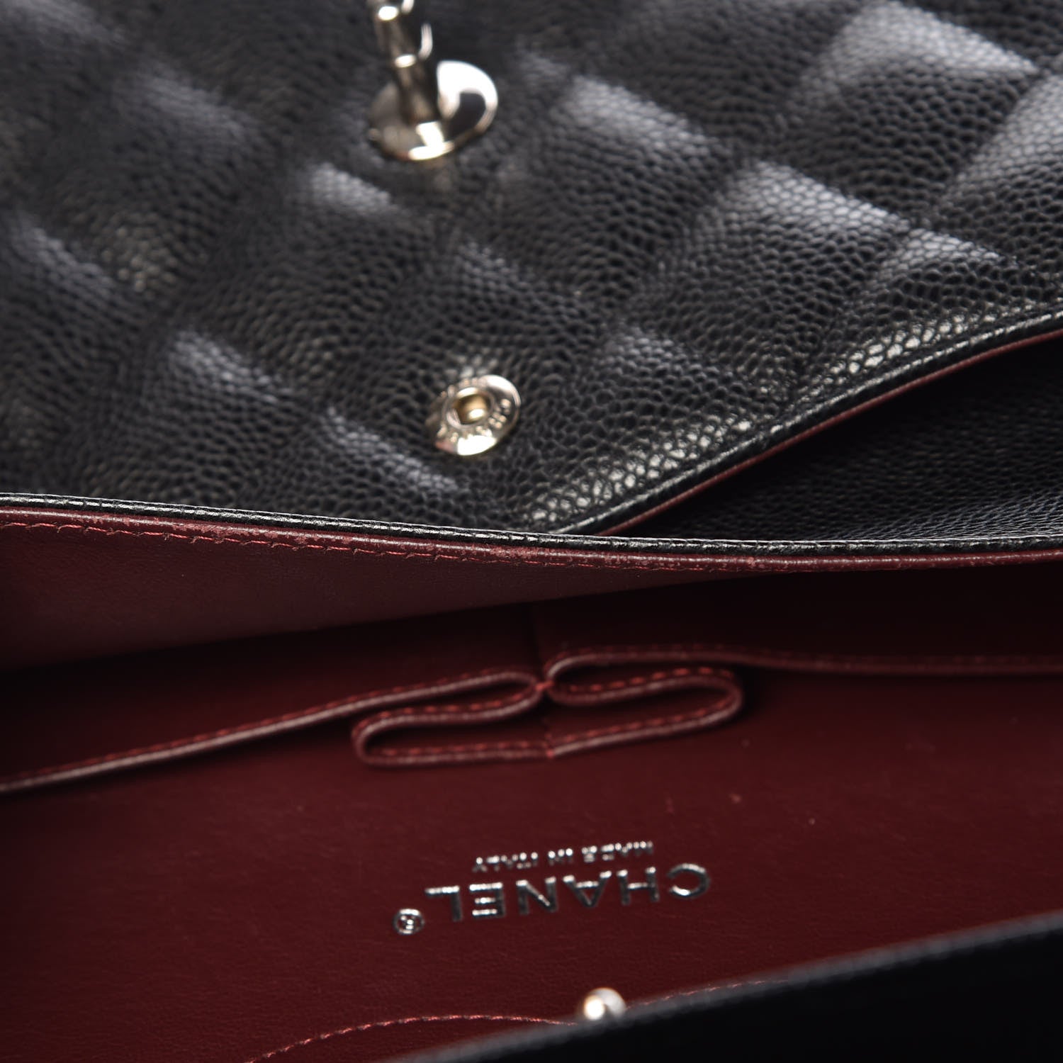 Chanel Caviar Quilted Jumbo Double Flap Black 12 of 13