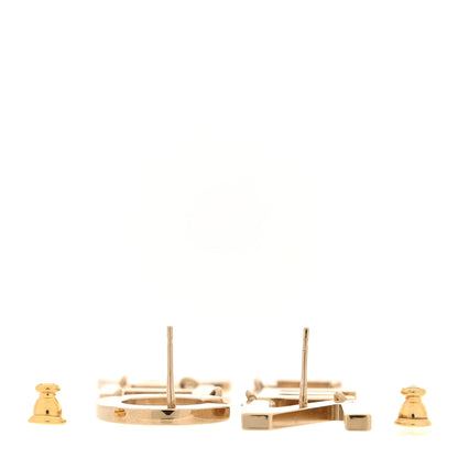 Chanel Metal Cha-Nel Logo Drop Earrings Gold 3 of 5