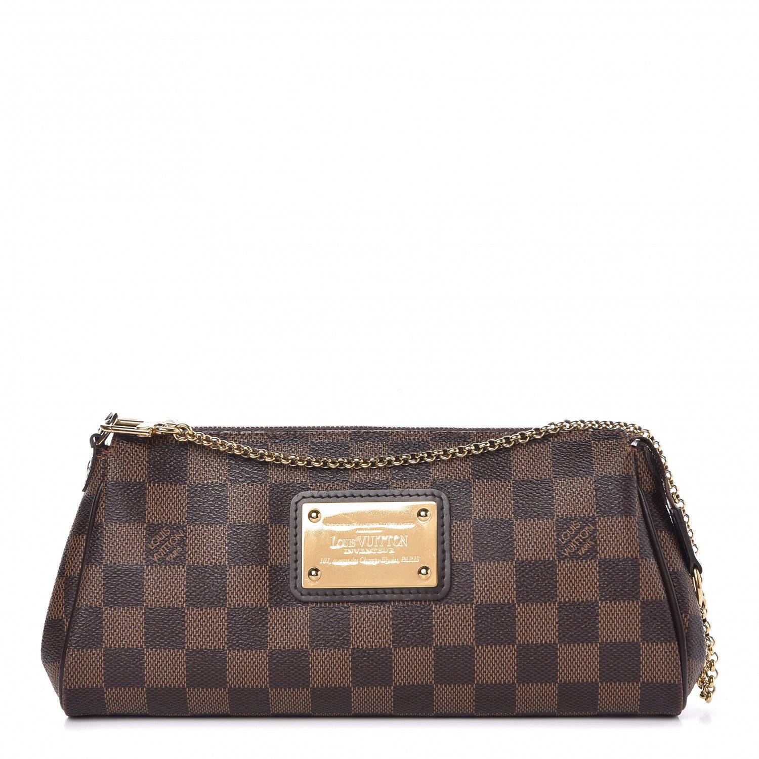 Louis Vuitton Damier Ebene Eva Clutch 1 of 8