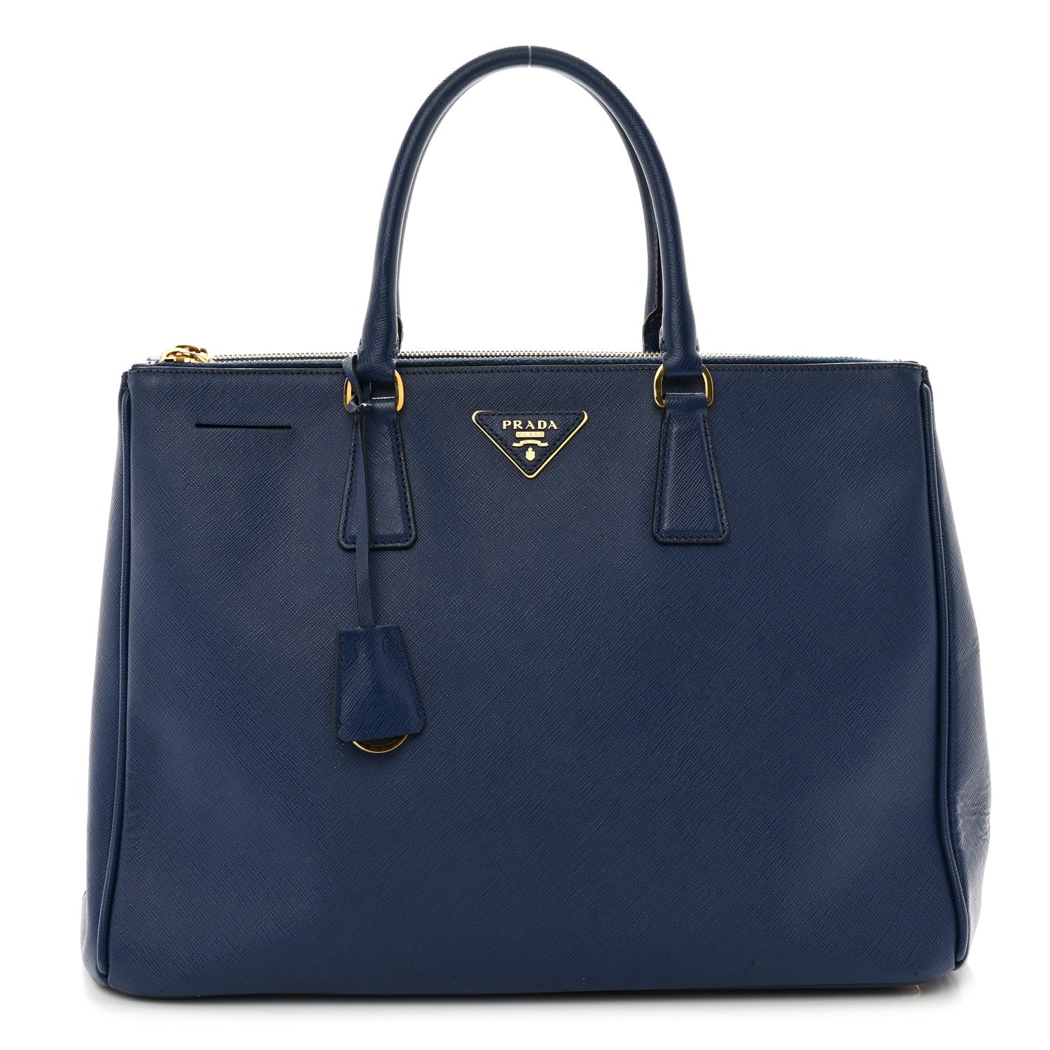 Prada Saffiano Large Galleria Double Zip Tote Bluette 1 of 12