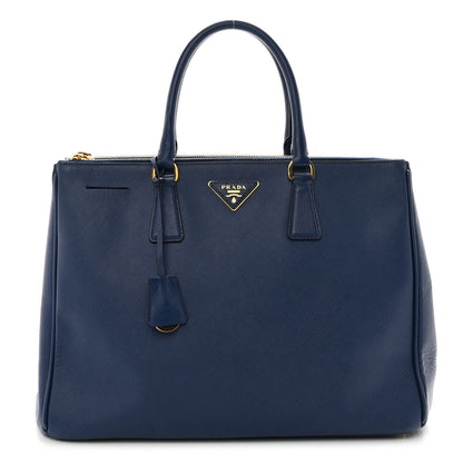 Prada Saffiano Large Galleria Double Zip Tote Bluette 1 of 12