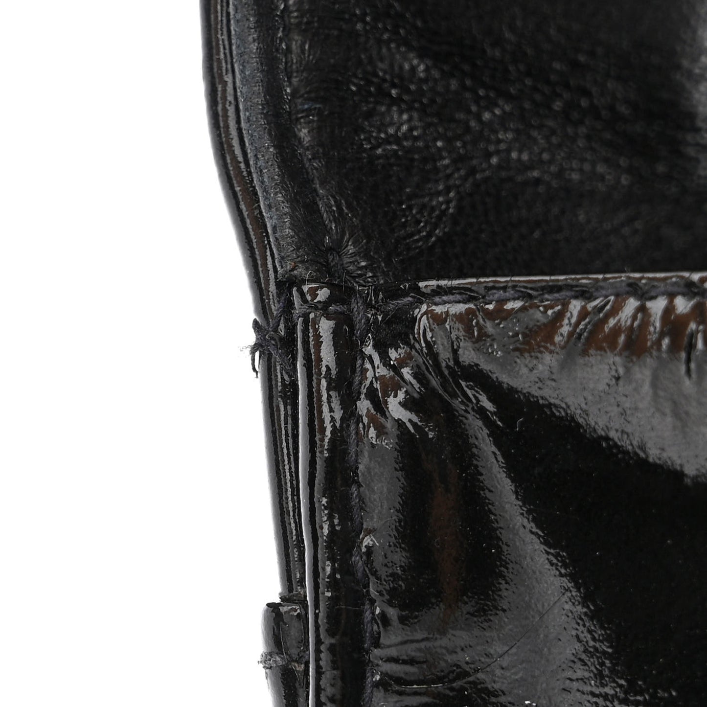 Patent Quilted Briefcase Laptop Bag Black