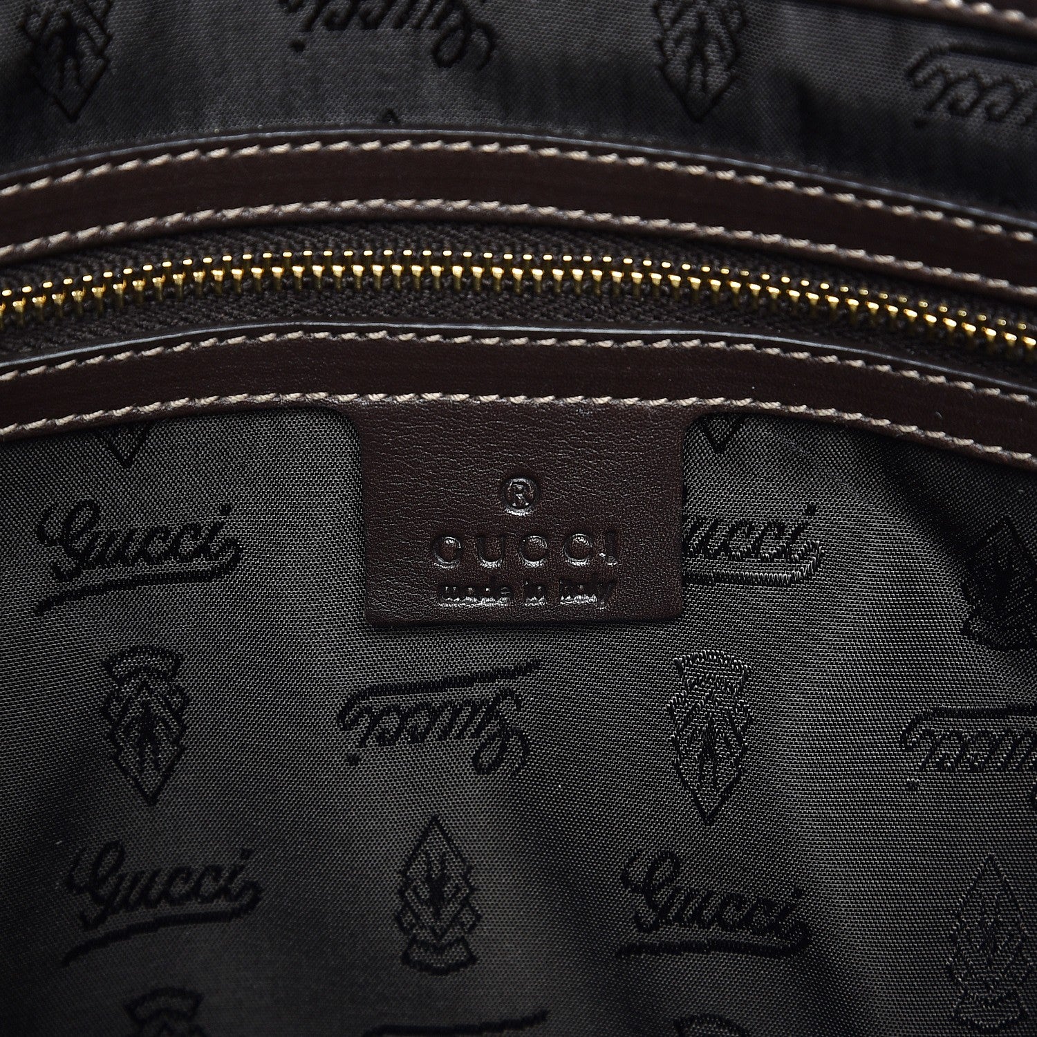 Gucci Crystal Monogram Large Hysteria Clutch Brown 6 of 7