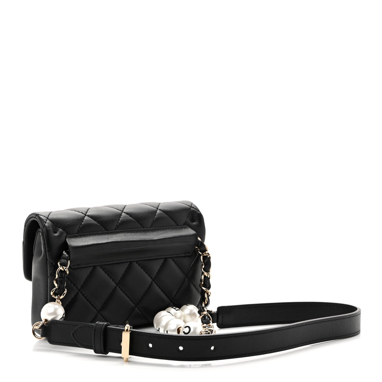 Lambskin Quilted Mini My Precious Waist Bag Black