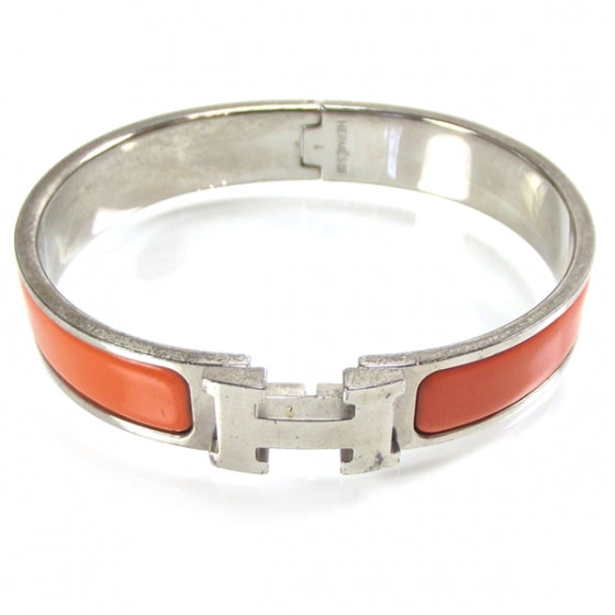Hermes Enamel Clic Clac H Bracelet PM Orange 1 of 5