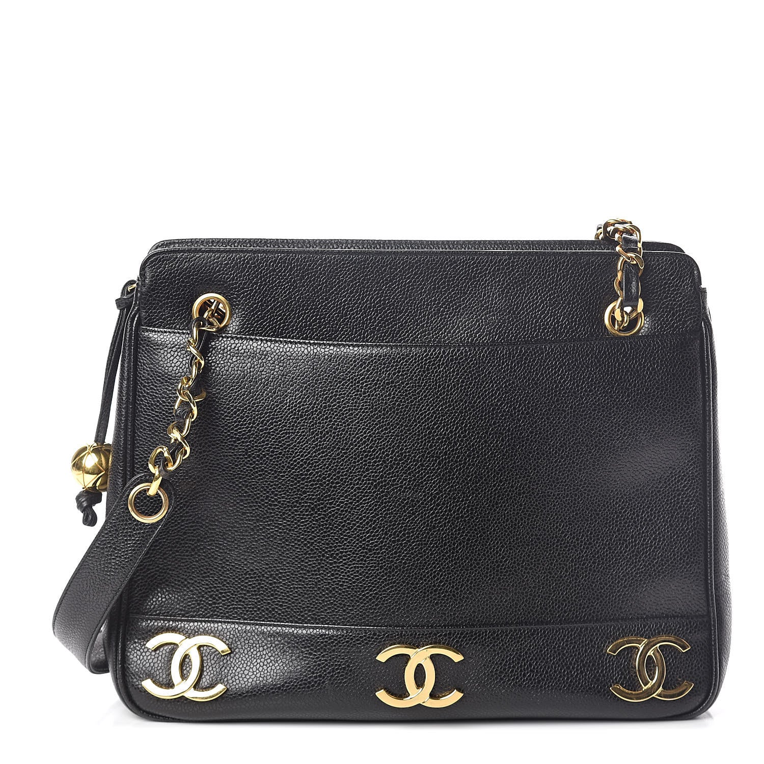 Chanel Caviar CC Shoulder Bag Black 1 of 10