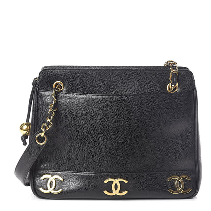 Chanel Caviar CC Shoulder Bag Black 1 of 10