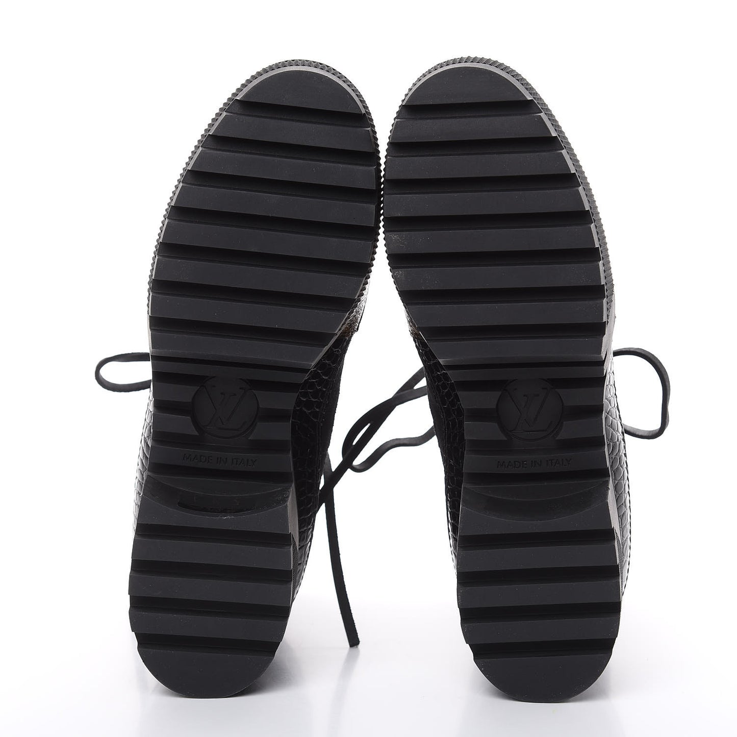 Suede Calfskin Monogram Laureate Platform Desert Boots 36 Black