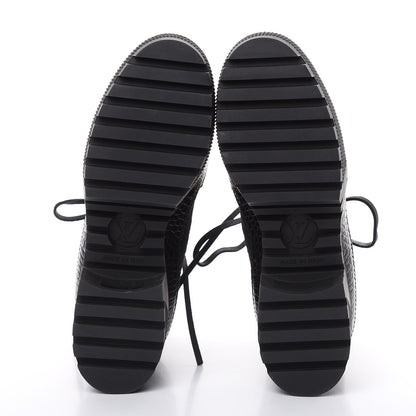 Louis Vuitton Suede Calfskin Monogram Laureate Platform Desert Boots 36 Black 5 of 8