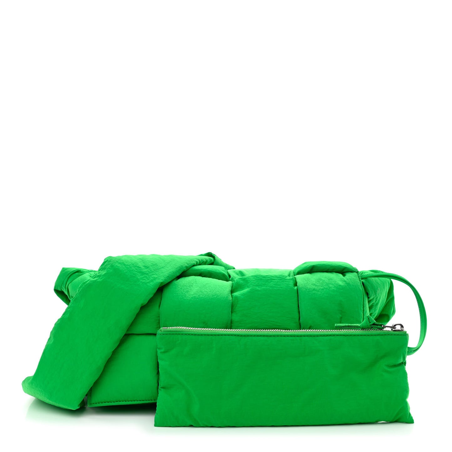 Nylon Intrecciato Padded Tech Cassette Bag Parakeet
