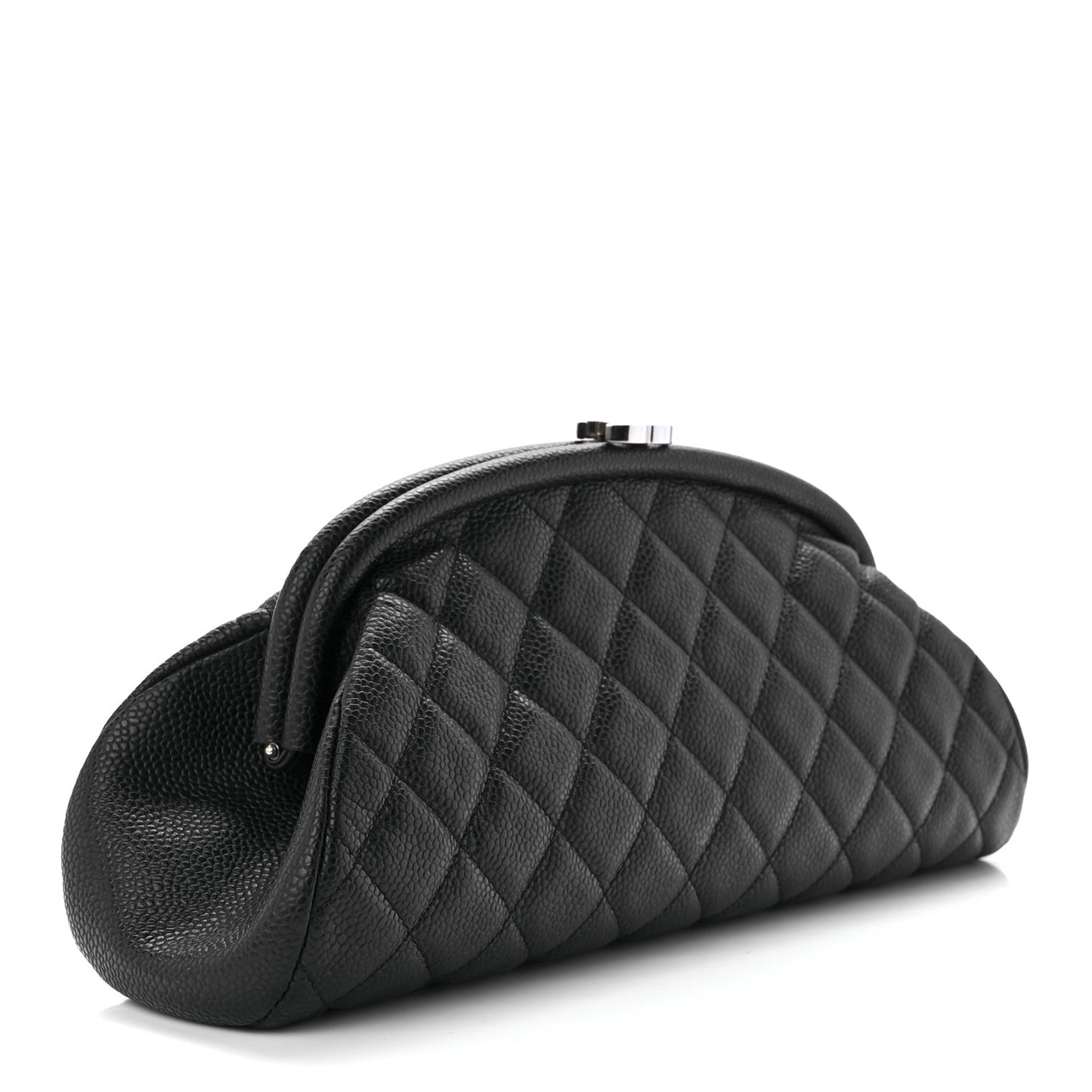 Caviar Quilted Timeless Clutch Black