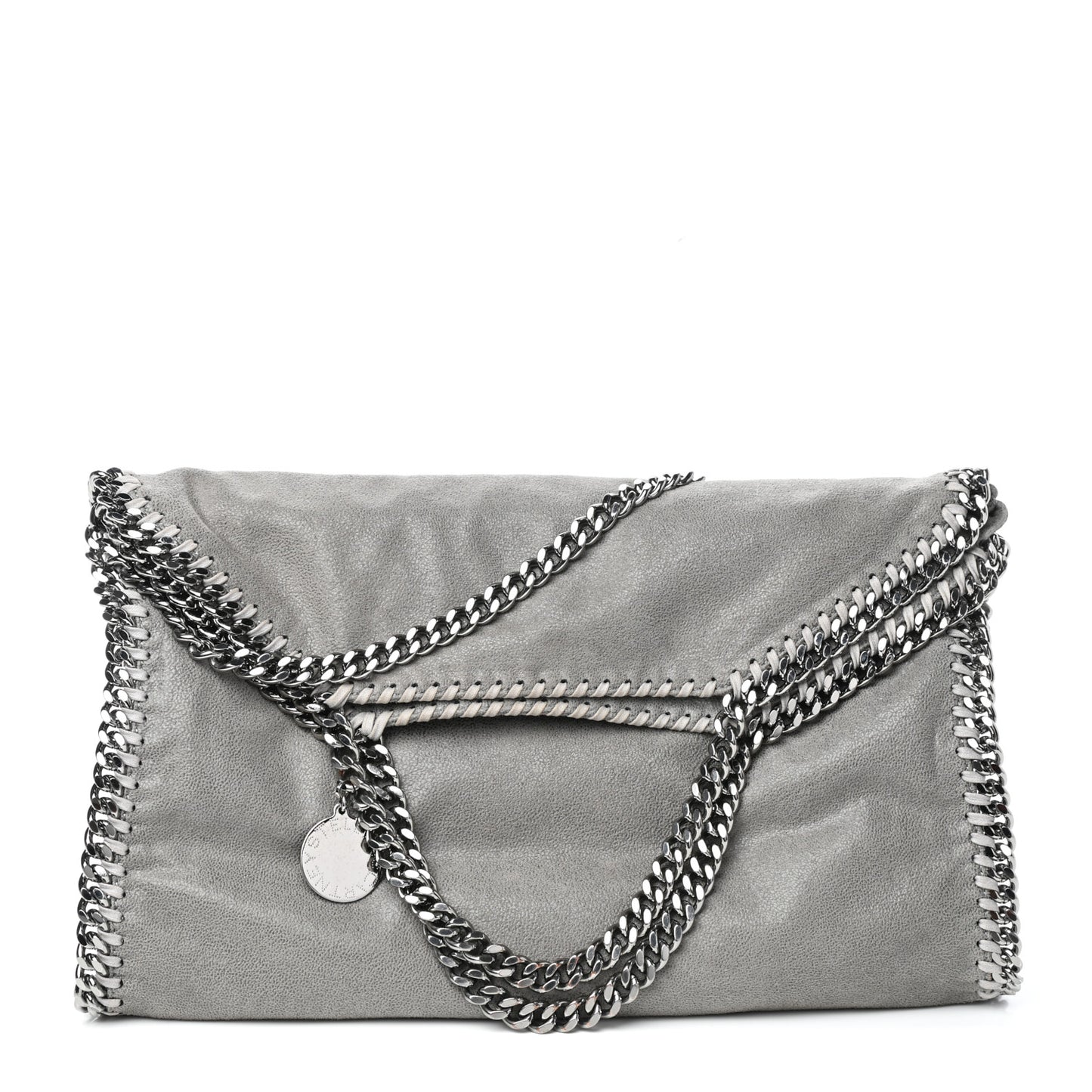 Shaggy Deer Falabella Fold Over Tote Grey