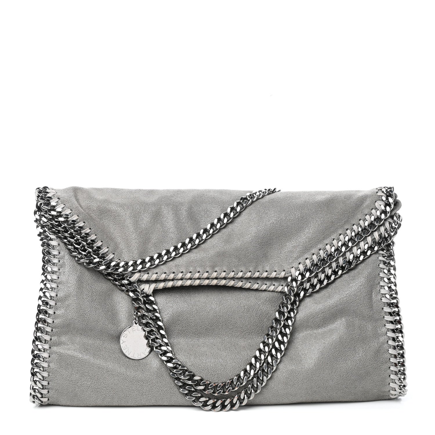 Stella McCartney Shaggy Deer Falabella Fold Over Tote Grey 1 of 9