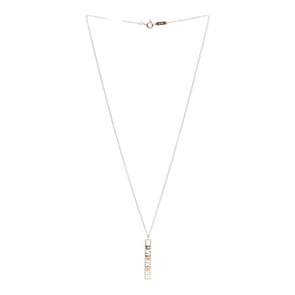 Tiffany 18K Rose Gold Diamond Atlas Bar Pendant Necklace 4 of 6