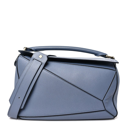 Loewe Calfskin Medium Puzzle Bag Blue 1 of 10