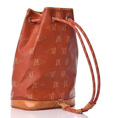 Louis Vuitton Canvas Americas Cup 1995 Saint Tropez Drawstring Bag Red 3 of 10