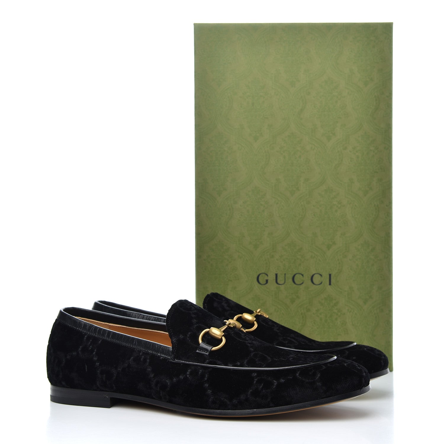 Gucci Velvet GG Monogram Horsebit Mens Jordaan Loafers 8.5 Blue 14 of 14