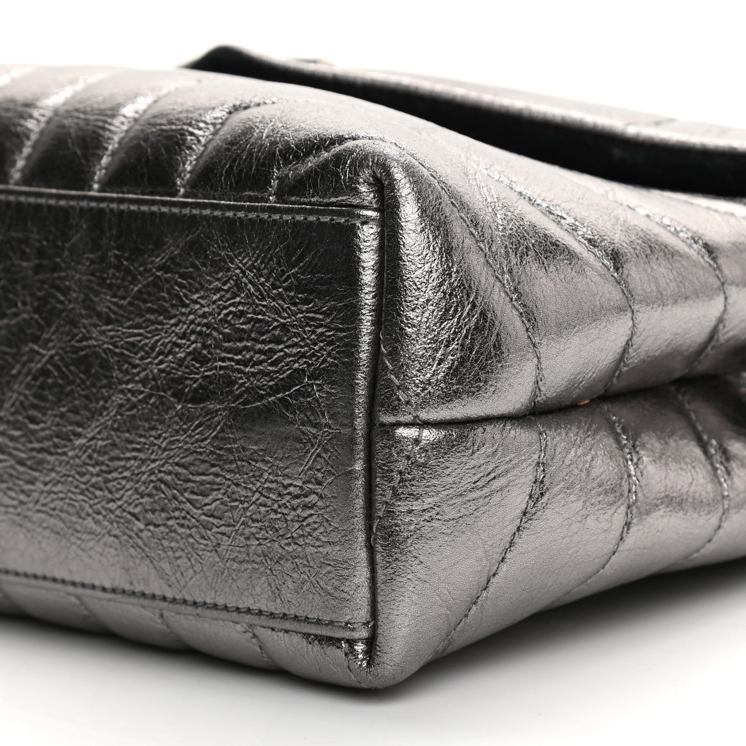 Saint Laurent Y Quilted Monogram Small Loulou Chain Satchel Acciaio 10 of 11