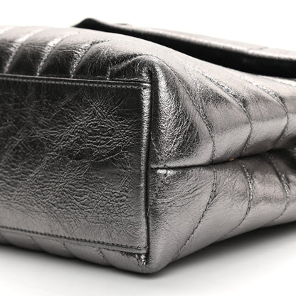 Saint Laurent Y Quilted Monogram Small Loulou Chain Satchel Acciaio 10 of 11
