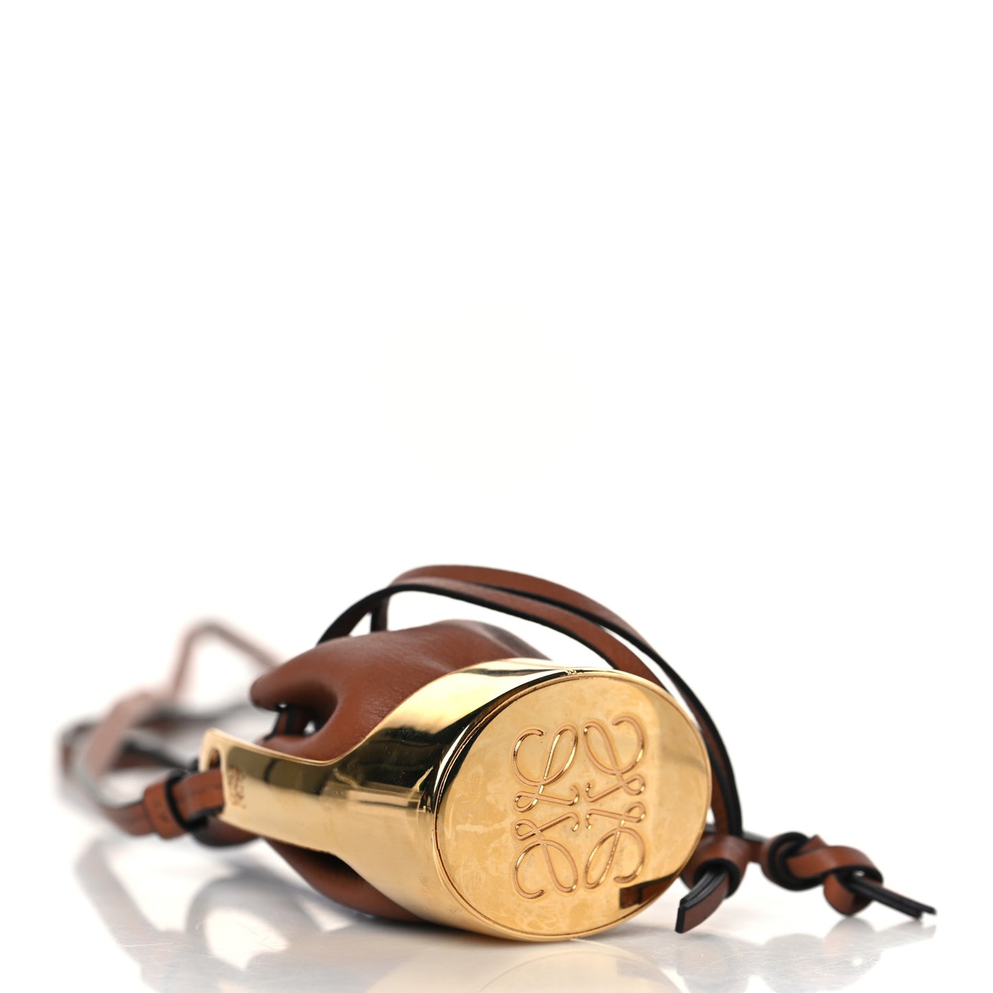 Calfskin Brass Balloon Nano Bucket Bag Tan