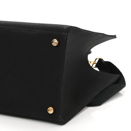 Fendi X VERSACE Cotton Canvas Cuoio Romano Fendace Logo Embroidered Signature Shopping Tote Black Gold 10 of 10