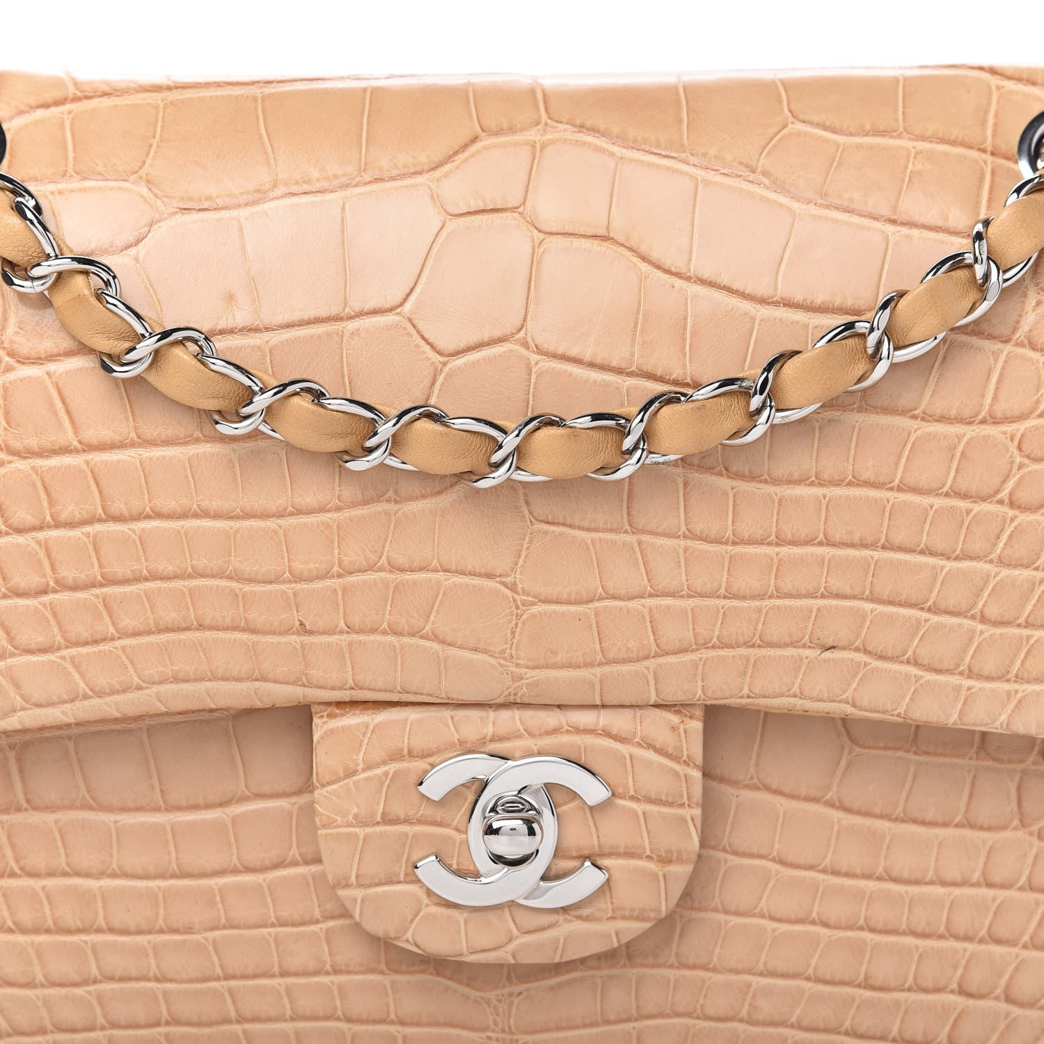 Chanel Alligator Medium Double Flap Beige 10 of 10