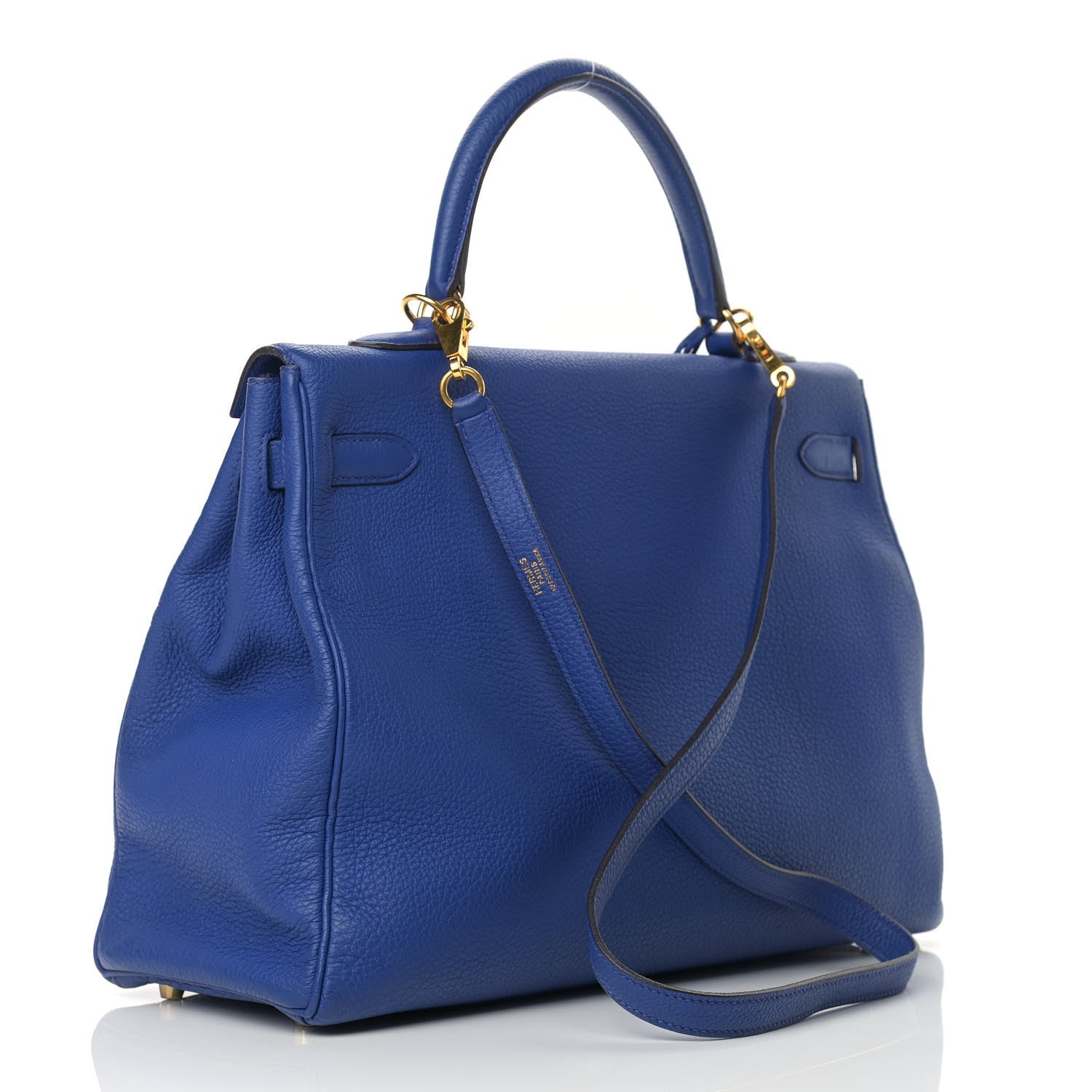 Hermes Togo Kelly Retourne 35 Bleu Electrique 2 of 38