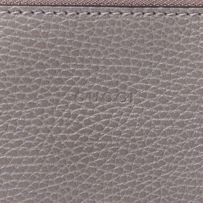 Gucci Calfskin Large Bamboo Clutch Grey 6 of 9