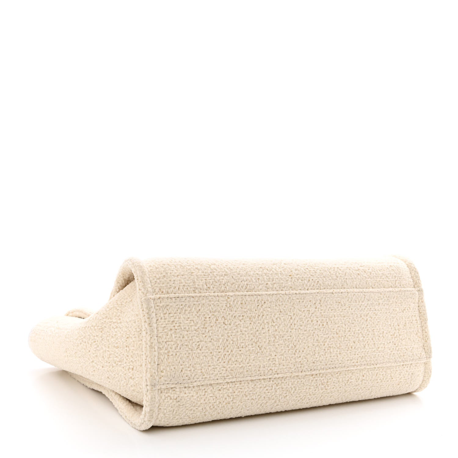 Chanel Lurex Boucle Small Deauville Tote Ivory 4 of 14