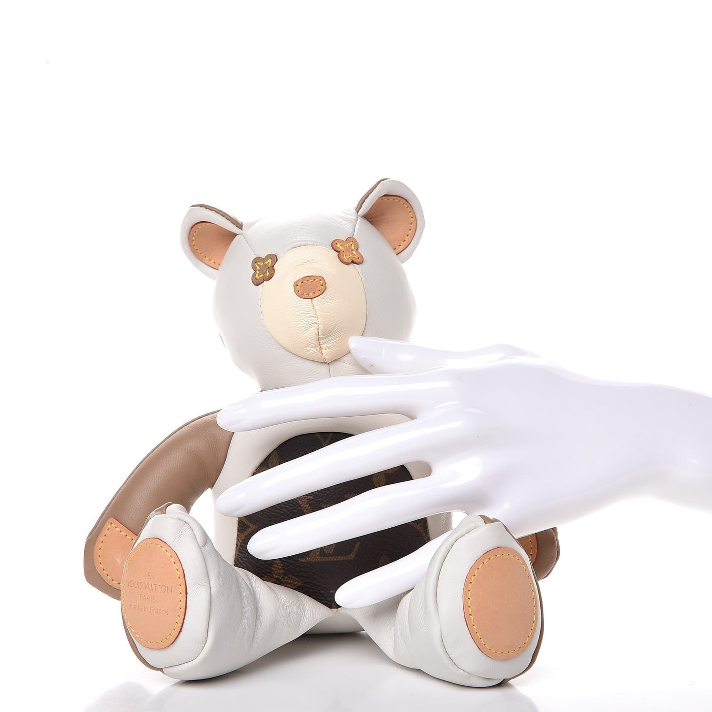 Calfskin Monogram Doudou Louis Bear Beige