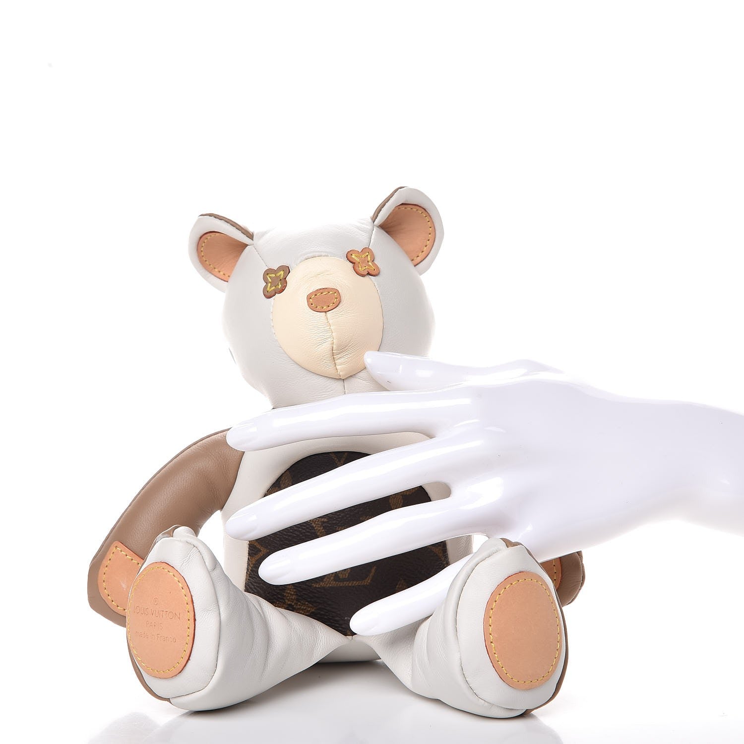 Louis Vuitton Calfskin Monogram Doudou Louis Bear Beige 3 of 9