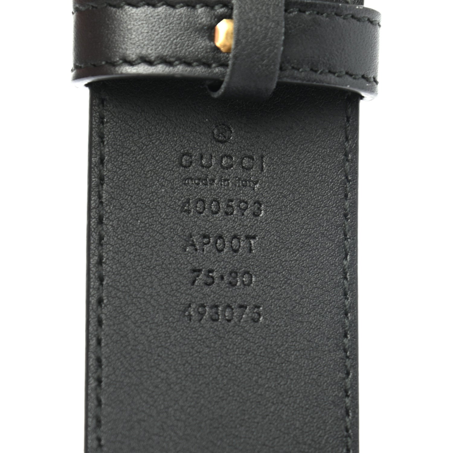 Gucci Calfskin Double G 40mm Belt 75 30 Black 5 of 5