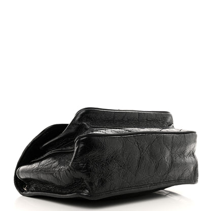 Saint Laurent Crinkled Calfskin Matelasse Monogram Medium Niki Chain Satchel Black 4 of 11