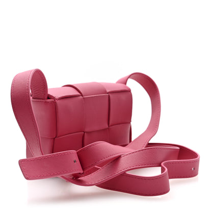 Bottega Veneta Lambskin Maxi Intrecciato Extra Mini Cassette Crossbody Bag Cranberry 3 of 9