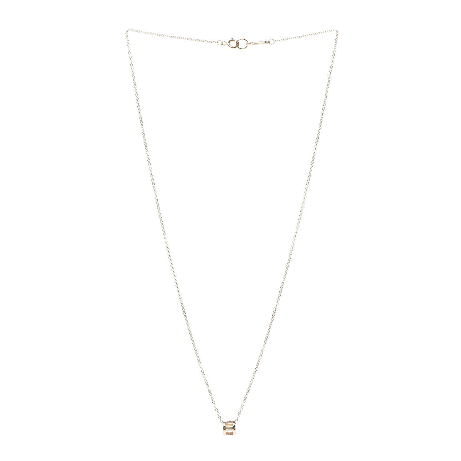 Tiffany 18K Rose Gold Atlas Open Pendant Necklace 3 of 7