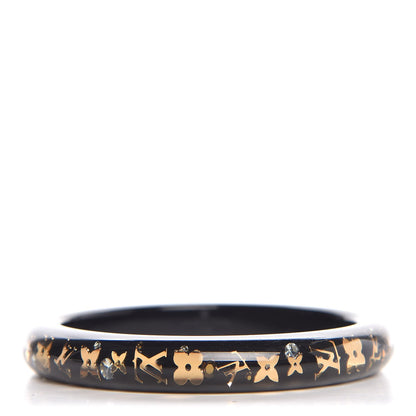 Louis Vuitton Resin Swarovski Medium Inclusion Bracelet M Black 1 of 5