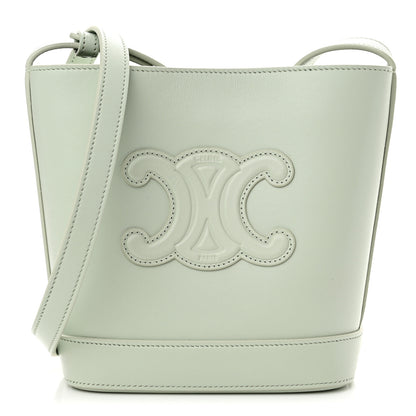 Celine Smooth Calfskin Mini Cuir Triomphe Bucket Bag Jade 1 of 12