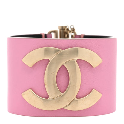 Chanel Calfskin CC Wide Cuff M Pink 1 of 4