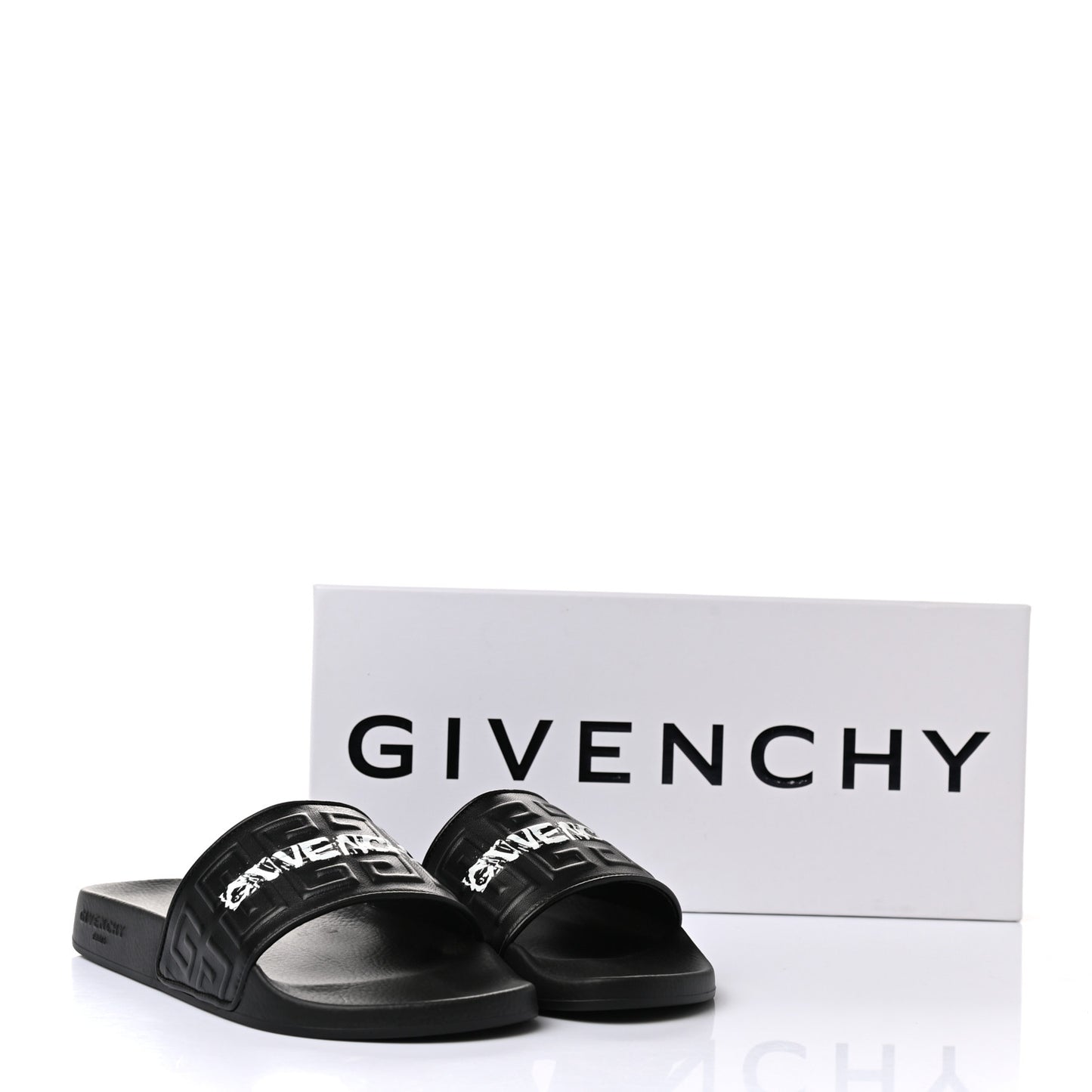 Lambskin Logo Embossed 4G Womens Sandals 38 Black