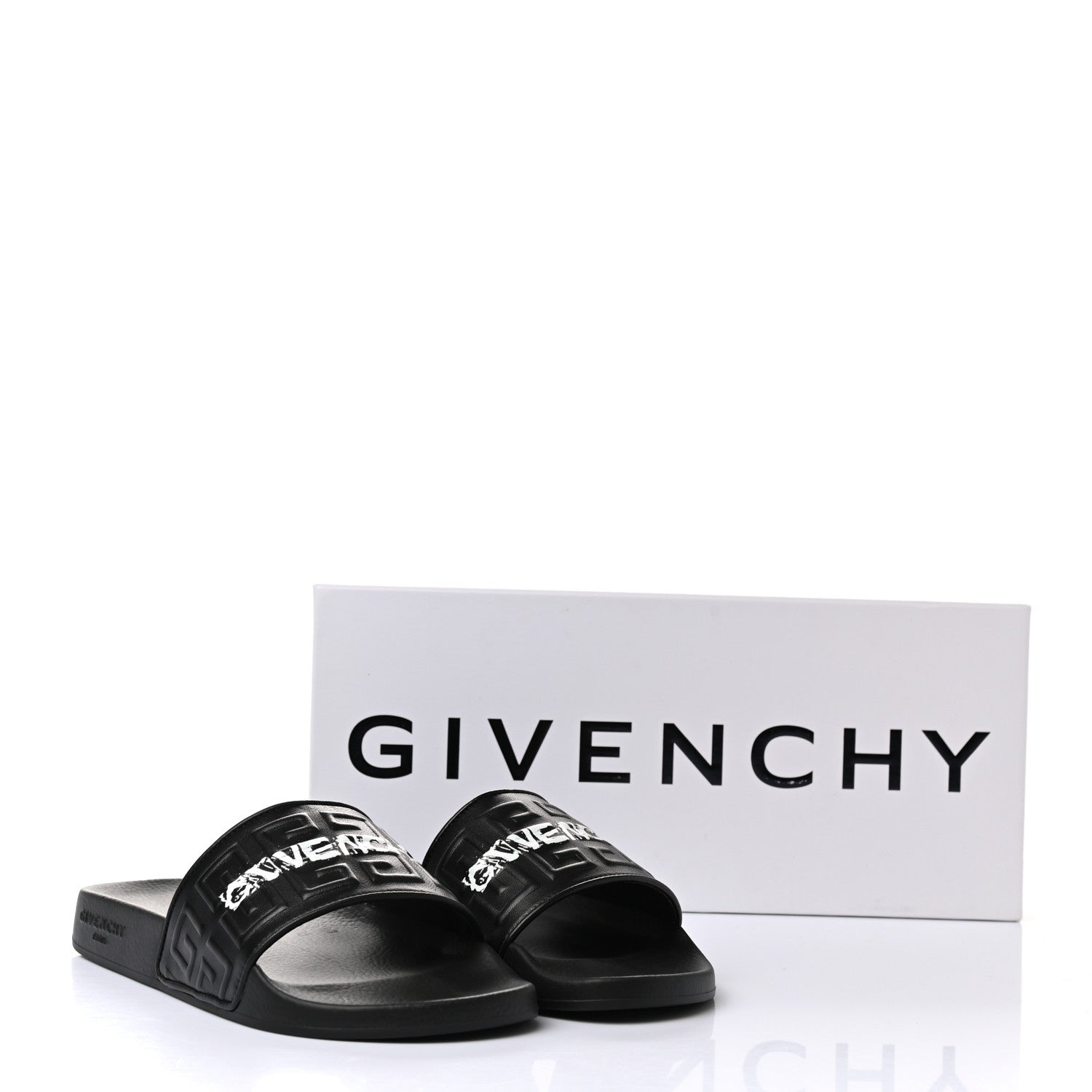 Givenchy Lambskin Logo Embossed 4G Womens Sandals 38 Black 10 of 10