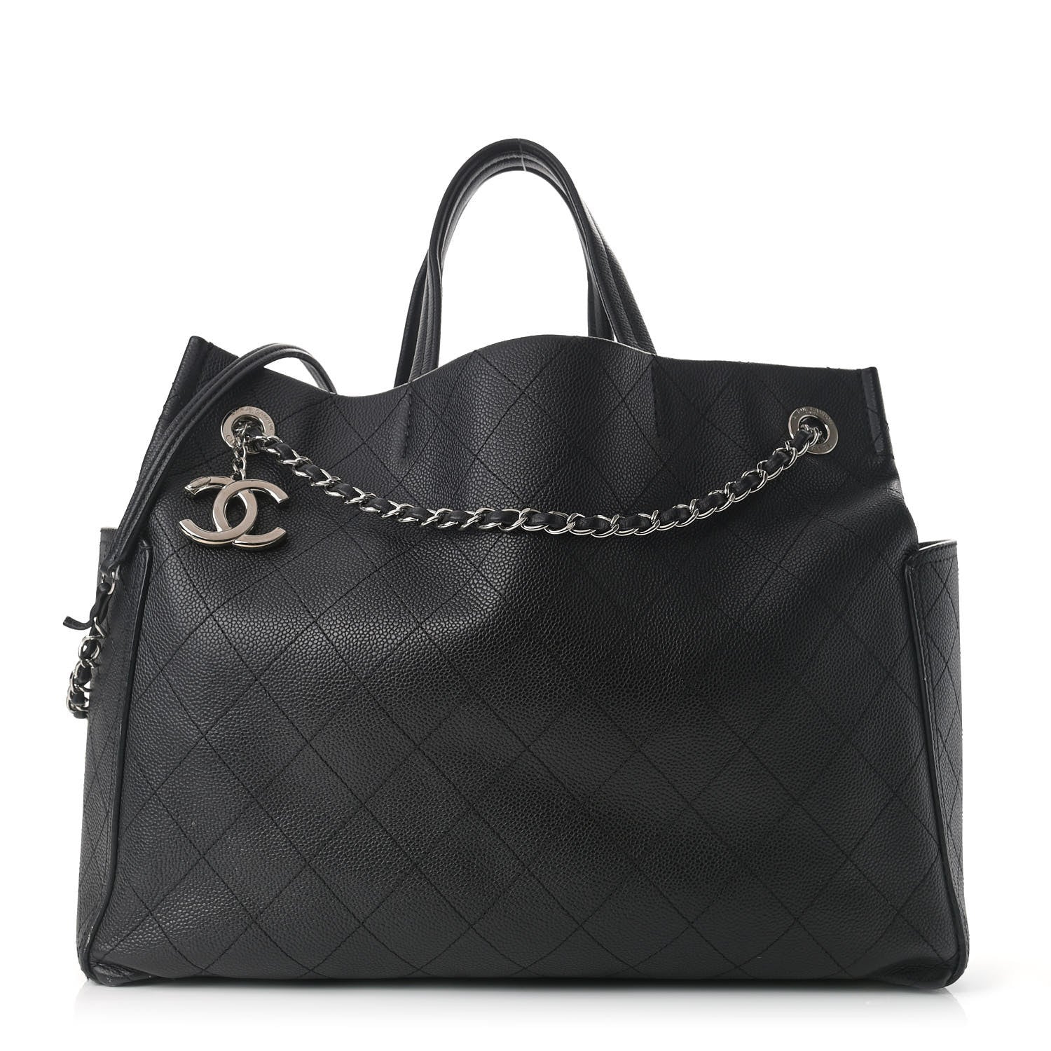 Chanel Grained Calfskin CC Pocket Tote Black 1 of 10