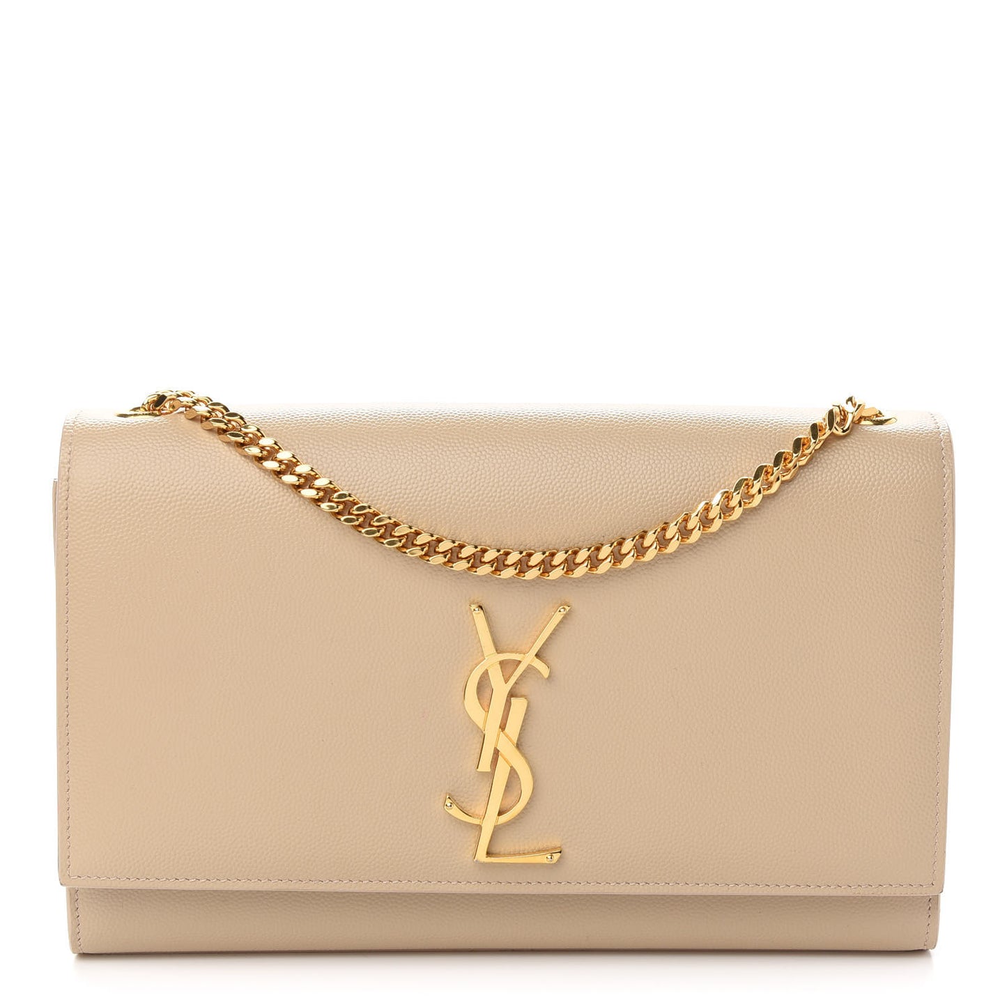 Grain De Poudre Medium Monogram Kate Satchel Dark Beige