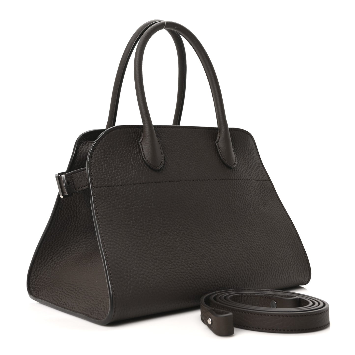 Grained Calfskin Soft Margaux 10 Bag Deep Brown