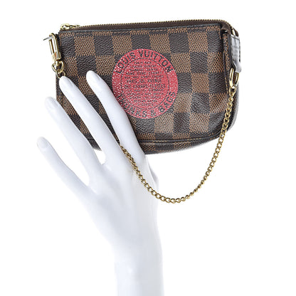 Louis Vuitton Damier Ebene Complice Trunks and Bags Mini Pochette Accessories Red 2 of 10