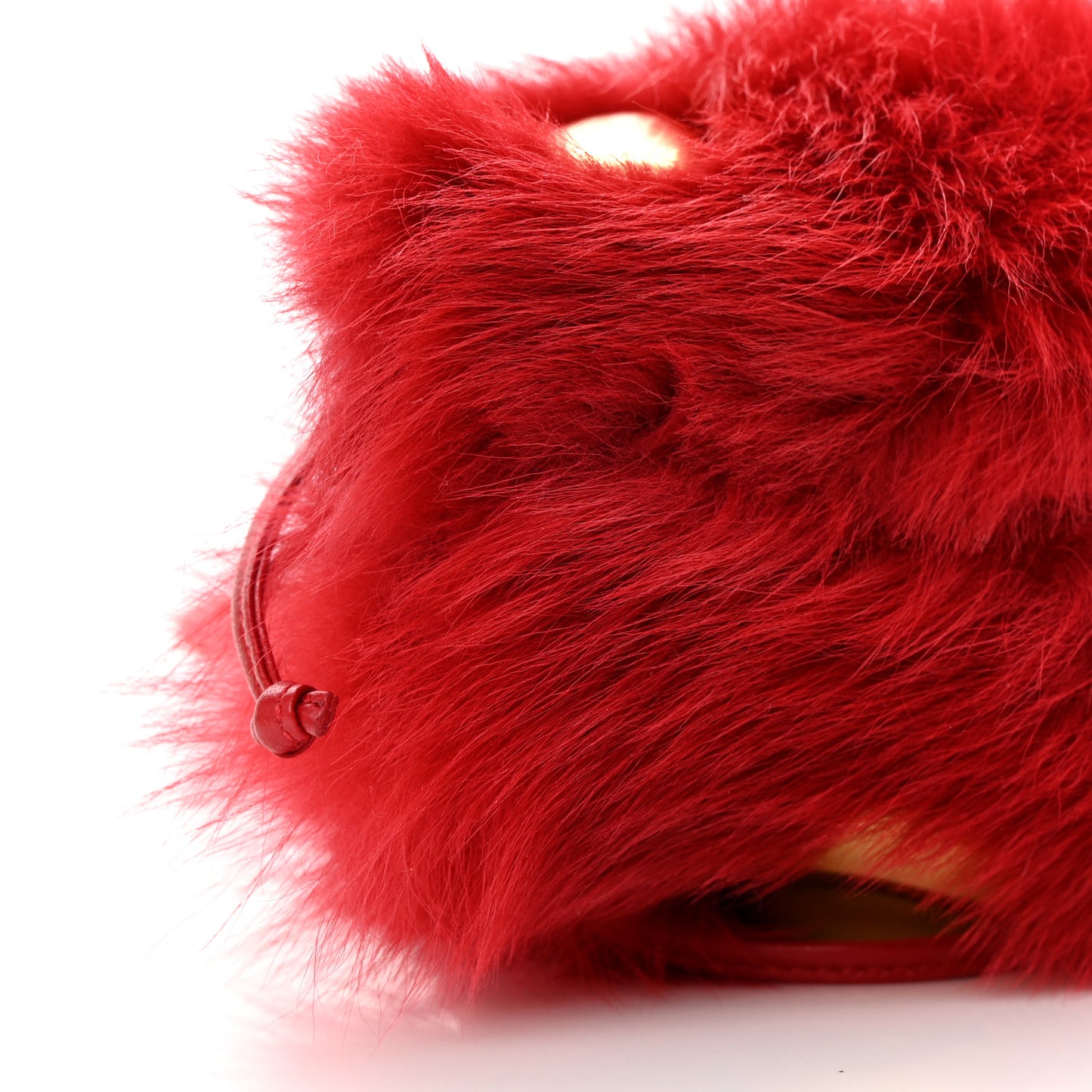 Shearling Lambskin Embellished The Mini Pouch Apple Candy