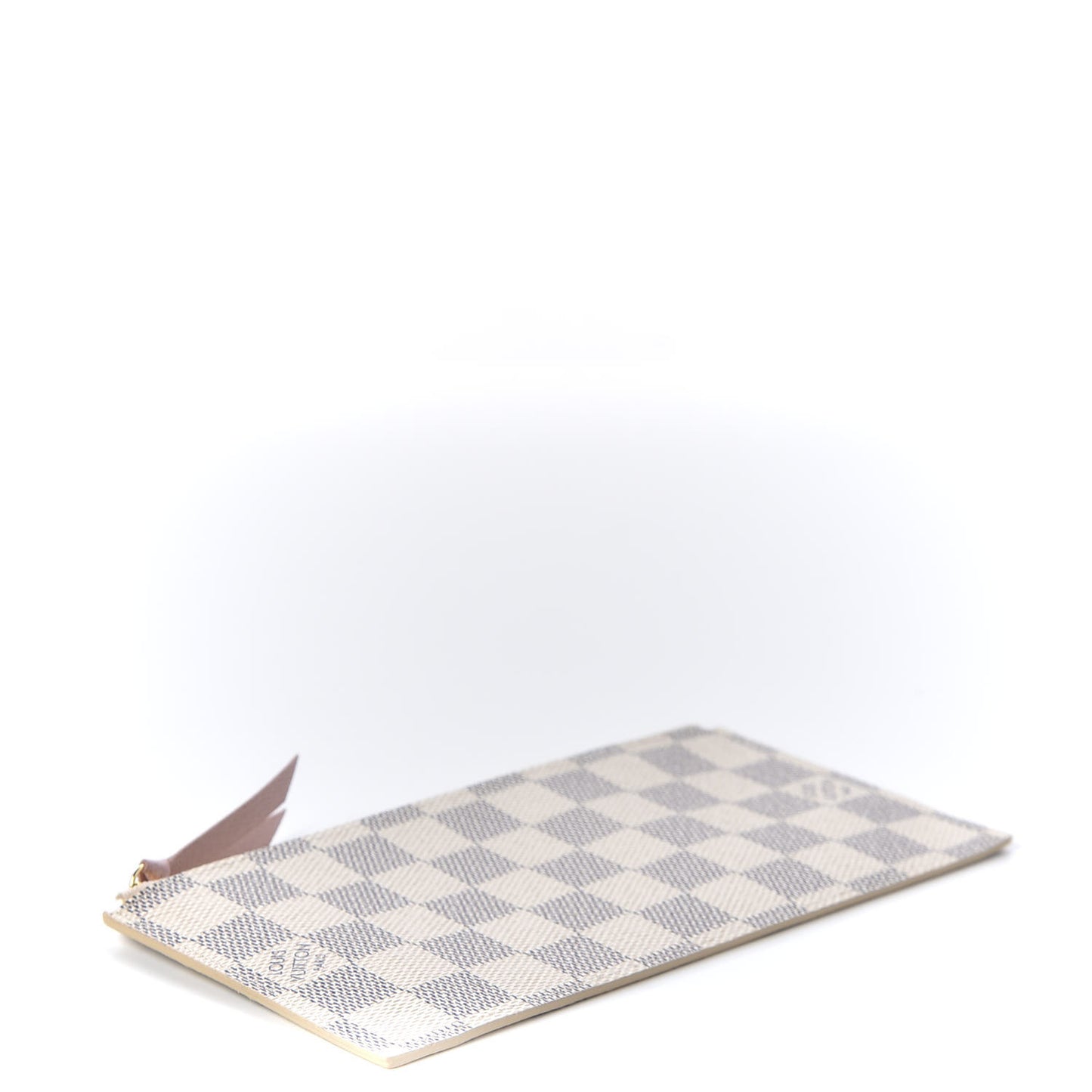 Damier Azur Felicie Chain Wallet Zippered Insert Rose Ballerine