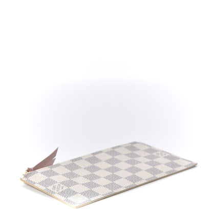 Louis Vuitton Damier Azur Felicie Chain Wallet Zippered Insert Rose Ballerine 3 of 8